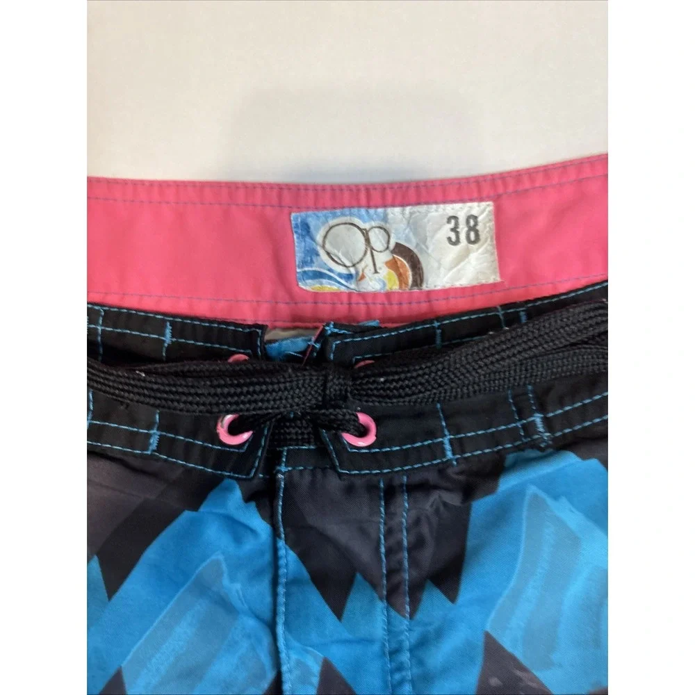 OP Ocean Pacific Mens Size 38 Multicolor Board Shorts Swim Trunks Y2K Retro Swim